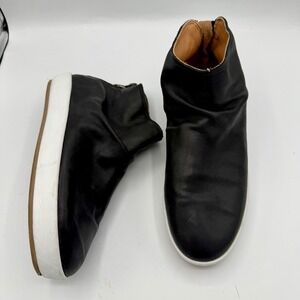 Beek Womens Jaeger Black Leather Ankle Boots Sneakers Size 8.5‎